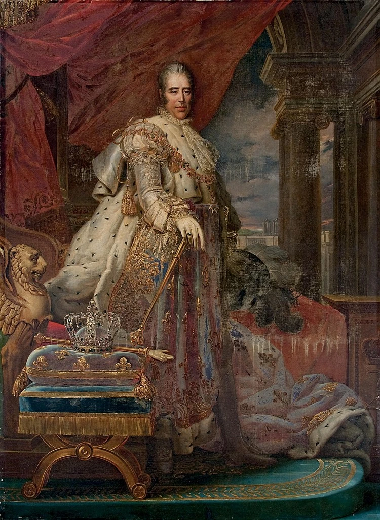 Ritratto di Re Carlo X in costume dell'incoronazione